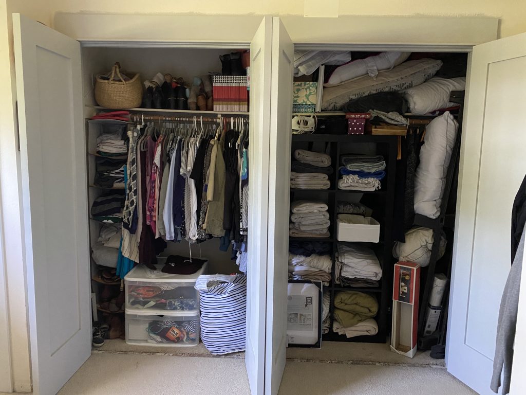 The Bam House Master closet before - One Room Challenge ORC week one 